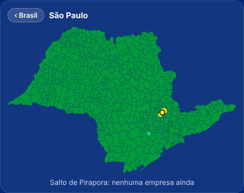 Mapa de São Paulo com as cidades